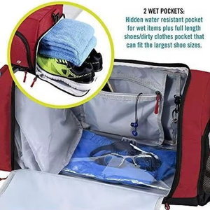 Free sample Duffle Bag with <b>Shoes</b> Compartment and Adjustable Strap Foldable Travel Duffel Bags <b>for</b> Men <b>Women</b> - Product Image 4
