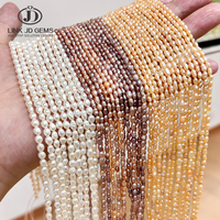 Perles d'eau douce naturelles en forme de riz, perles cultivées ovales en vrac pour la fabrication de bijoux DIY, colliers et bracelets en gros
