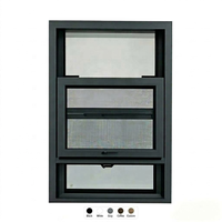 Fenêtre à guillotine simple en aluminium alliage platine, insonorisée, thermique, anti-UV, coulissante verticalement, pour extérieur, cuisine et salle de bain