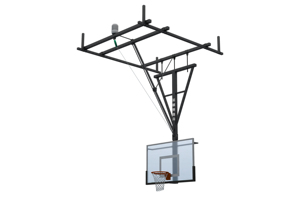 Enlio Support de panier de basket fixe à <span class=keywords><strong>suspension</strong></span> Support de basket-ball mobile pour l'intérieur et l'extérieur pour les écoles et les adultes - Product Image 2