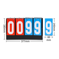 Tableau de score portable à 4 chiffres en PVC imperméable pour divers jeux Volleyball Football Compétition Tableau de score
