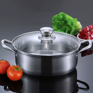 Casserole en acier inoxydable 304 4,1L-6L avec couvercle compatible induction pour usage domestique - Product Image 2