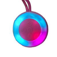 Lulin Portable Mini Haut-Parleur Sans Fil LP-25119 Musique Stéréo pour Haut-Parleur Bluetooth avec Éclairage LED RVB Armoire en Plastique Durable