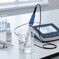 Capteur de pH haute température JIRS GP-400GT-PH pour traitement industriel de l'eau, électrolyte en gel sans recharge pour eaux usées