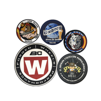Patch en PVC souple personnalisé en forme de cœur ou de fleur, design économique, transfert thermique 3D, à coller, en relief, respectueux de l'environnement