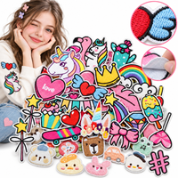 Patch brodé thermocollant ou à coudre, motifs mignons Kawaii (Licorne, Cœur, Arc-en-ciel, Étoile, Animaux, Aliments)