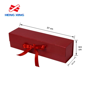HENGXING Coffret Cadeau de Luxe Personnalisé pour Bouteille Unique de Vin, en Carton Rouge Magnétique Fait Main avec Doublure en Mousse de 2mm, Idéal pour Whisky et Boissons Gazeuses - Product Image 3