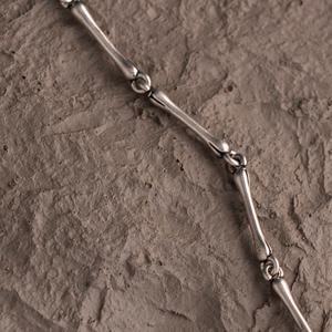 Pulsera y Collar de Cadena de Huesos Vintage de Acero Inoxidable, Joyería Punk Gótica con Eslabones de Esqueleto, Accesorios de Moda Unisex Ajustables - Product Image 2