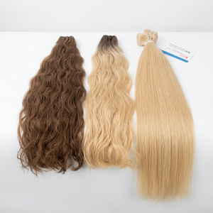 Extensiones de Cabello Humano 100% Naturales, Listas para Enviar, en Oferta, Onduladas y Lisas, Multicolores - Product Image 1