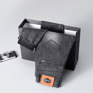 Jeans haut <span class=keywords><strong>de</strong></span> gamme pour hommes, coupe droite, pour le printemps et l'automne, nouvelle collection 2026, élastiques, décontractés, longs, production d'usine - Product Image 2