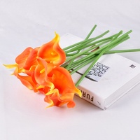 Bulbes de Calla en Gros Mini PU Blanc Toucher Réel Fleurs Artificielles de Calla pour Bouquet de Mariage