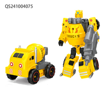 QS Chine Nouveau Design Jouet Véhicule Robot Voiture de Ville Transformable DIY pour Enfants, en Plastique, à Déformation, Cadeau Intelligent pour Enfants