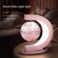 Globe de Lévitation Magnétique Macaron de 6 Pouces en Forme de C, Zone de Lecture Éducative Précoce en Réalité Augmentée, Décoration de Chambre, Cadeau Créatif pour Enfants, LED