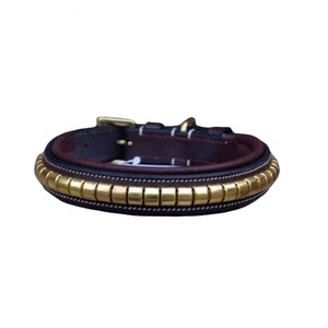 Collar de Cuero Genuino para Perro con Patrón Animal, Accesorios para Mascotas, Decoración Duradera con Remaches - Product Image 1