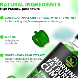 OEM Morning Fat Burner ACV Gummies Green Tea Garcinia White Kidney Bean <strong>Carb</strong> <strong>Blocker</strong> Metabolism Weight Loss <strong>Supplement</strong> - Product Image 5