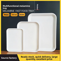 Plateau carré en mélamine blanche A5, vaisselle, assiette de service alimentaire, durable, motif uni, minimalisme moderne, utilisation commerciale, salle d'hôtes