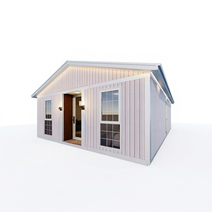Casa Modular Prefabricada de Acero Ligero de Rápido Montaje, Tipo Villa Pequeña con Techo a Dos Aguas, para Estadías en la Playa y Vacaciones - Product Image 1