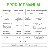 Adaptateur Xundao GBT V2L 10A 2,2kW 220V 50Hz Protection IP55/IP54 Nouveau Certifié CE/FCC Remplacement/Réparation de Véhicules Électriques