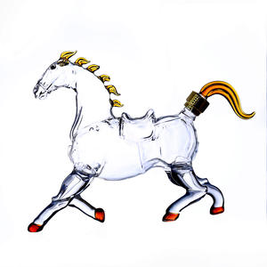 Белая бутылка вина в форме лошади декоративное стекло игристое вино женьшеня запечатанная банка прозрачная пустотелая фляжка для бедер продукт - Product Image 5