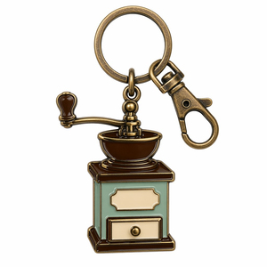 Set de Llaveros Metálicos Personalizados Vintage para Café, con Esmalte Duro, Temática de Barista, Molinillo y Cafetera <span class=keywords><strong>Moka</strong></span>, Regalo de Recuerdo para Amantes del Café - Product Image 2