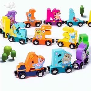 Juego de Tren de Madera Educativo STEM con Conexión Rápida, Alfabeto Animal, Aprendizaje para Niños - Product Image 1
