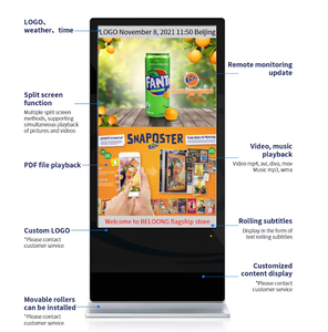 Tầng thường vụ 4k mini-led IPS kỹ thuật số biển quảng cáo hiển thị 85 inch Ultra Slim LCD màn hình Wifi Android hệ thống quản lý - Product Image 2