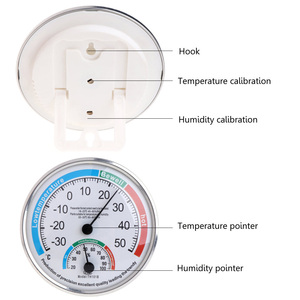 Thermomètre rond, hygromètre d'intérieur, instrument de surveillance de la température et de l'<span class=keywords><strong>humidité</strong></span>, compteur de haute précision, à suspendre au <span class=keywords><strong>mur</strong></span> - Product Image 5