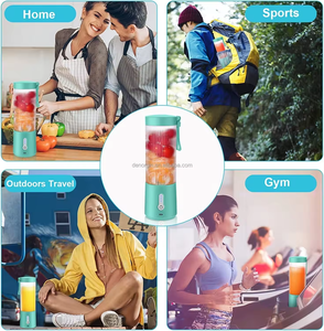 خلاط يدوي كهربائي صغير محمول من الشركة المصنعة بتصميم <span class=keywords><strong>SHAKER</strong></span>، جهاز مطبخ لتحضير العصائر والسموثي، مناسب للرياضات الخارجية والتخييم وعصر الفواكه - Product Image 2