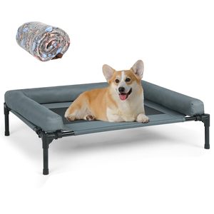 Lit pour animaux de compagnie portable Petdom avec coussin amovible en maille respirante lavable et pieds antidérapants, lit surélevé rafraîchissant pour chien - Product Image 1