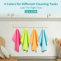Chiffons en microfibre réutilisables Serviettes de cuisine absorbantes Lingettes de nettoyage jetables pour la maison, la cuisine, les voitures, les fenêtres