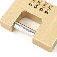 Cadenas en laiton rectangulaire combiné 60mm 70mm à manille durcie robuste