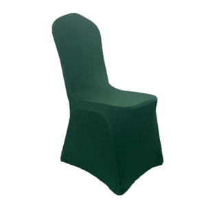 Housse de chaise extensible en polyester et élasthanne <span class=keywords><strong>vert</strong></span> émeraude pour mariages, banquets, événements, hôtels, restaurants - Product Image 1