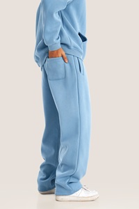 Heavyweight Custom logo Streetwear French Terry Wide Leg Latest Design Straight Fit Pants Cotton <strong>Oversized</strong> <strong>Jogger</strong> - Product Image 3