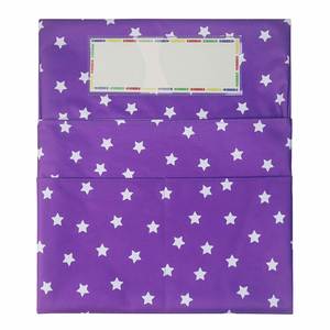 Chairback Buddy Fabric Pocket Chart with 3 Pockets 1 Student <b>Name</b> <b>Tag</b> Foldable 100% Polyester Classroom Chair Organizer - Product Image 4