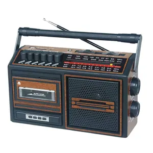 Radio portátil antigua de largo alcance, Vintage, Am, Fm, Usb, Tf, BT, Cassette
