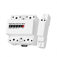 Meter Energi Elektronik Fasa Tunggal DDS1709 Penghitung kWh Digital DIN Rail 230V 40A untuk Penggunaan Rumah Tangga dan Industri