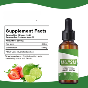 OEM Etiqueta Privada gotas de musgo de mar irlandés aceite de semilla negra Ashwagandha soporte para la tiroides suplementos de hierbas para soporte de minerales traza - Product Image 4