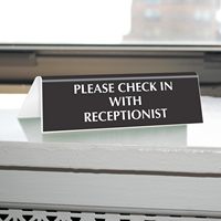 Panneau de signalisation de bureau en acrylique en forme de V, personnalisé, gravé, double face, pour hôtels et complexes hôteliers, vente en gros usine