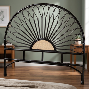 Best Seller Modern Midcentury Rattan <b>Wall</b> Bed with Assembled Simple <b>Headboard</b> <b>Panels</b> for Home & Hotel Use Factory Direct Vietnam - Product Image 1