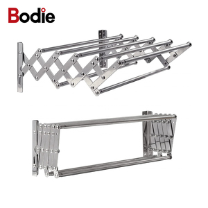 Foldable 100CM 7-Rod Stainless Steel Towel <strong>Rack</strong> <strong>Metal</strong> <strong>Wall</strong> <strong>Mounted</strong> Clothes Drying <strong>Rack</strong> for Home - Product Image 2