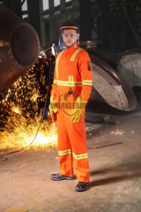 Bộ đồ bảo hộ chống cháy, phản quang cao cấp dành cho công trường dầu khí và trạm xăng, có in logo theo yêu cầu - Product Image 2