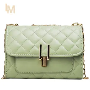 Wholesale Designer Messenger Small Square Chain Bag PU Leather Ladies Shoulder Handbags Crossbody Bag Women