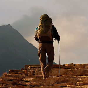 Bâton d'auto-défense extensible en métal à trois sections, bâton de marche, arbon, iber, alking, ltralight, vieux, ustom, ogo - Product Image 6