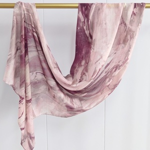 Pañuelo/Chal de Algodón Modal y Poliéster con Estampado Tie-Dye Acuarela Estilo Europeo-Americano para Primavera, Ideal para el Mercado del Sudeste Asiático - ¡Gran Venta! - Product Image 3