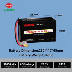 Batterie de drone 37000mAh 23.1V 8C à succès pour pulvérisation agricole UAV, longue autonomie de vol - Product Image 4