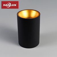 Support de plafond en aluminium blanc/noir et or pour spots GU10/MR16, fixation en saillie avec support de lampe