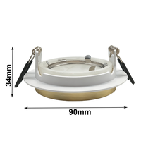 Cadre encastré moderne en aluminium IP44 pour downlight GU10 MR16, boîtier de projecteur, module LED, éclairage de plafond intérieur