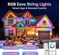 Éclairage LED permanent RGBIC IP67 étanche, commande intelligente par application, synchronisation musicale, pour toit de maison, Noël, décorations extérieures