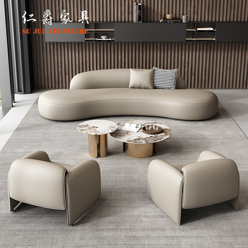 โซฟาขนาดยาว 240 ซม. พร้อมชุดโต๊ะกาแฟขนาด 11 ซม. สีขาวนวล