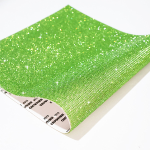 สติกเกอร์คริสตัลติดเองแบบร้อน ลายตาข่าย ประดับเพชร แผ่นเพชรทรงกลม สำหรับตกแต่งเล็บ เสื้อผ้า รองเท้า ขนาด 40x24 ซม. - Product Image 5